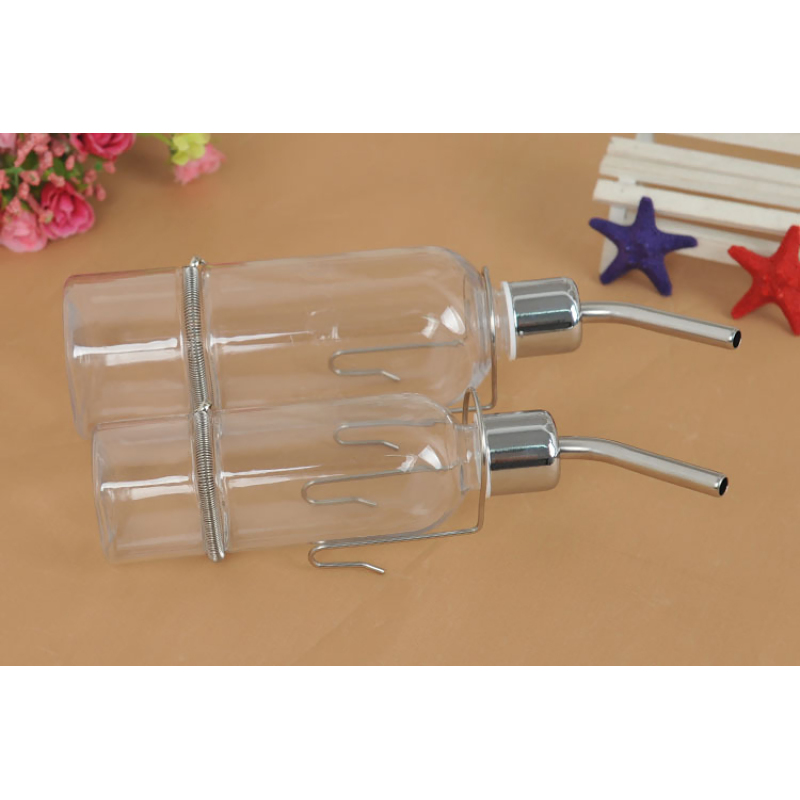 Water Feeder Pet Hanging Water Feeding Bottle No Drip Dispenser