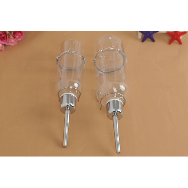 Water Feeder Pet Hanging Water Feeding Bottle No Drip Dispenser