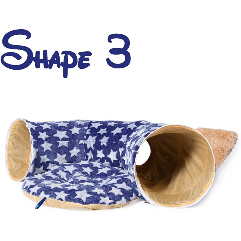 Playground Toys Plush Cat Tunnel Donut with Washable Cushion For Small Pets
