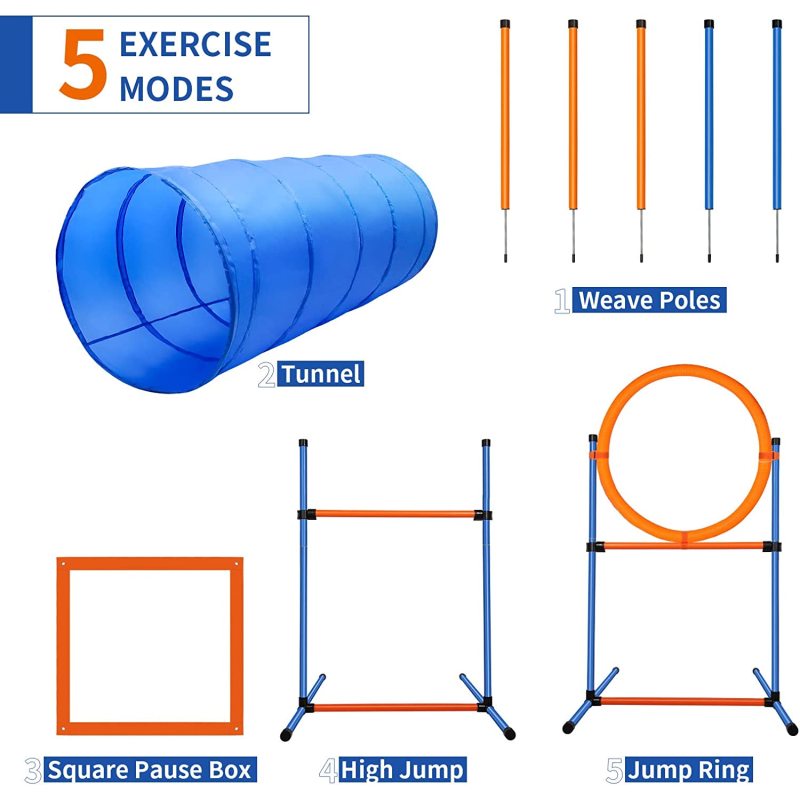Dog Agility training Obstacle Agility Training Kit for Dog Pet Outdoor Games