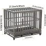 Heavy Duty Dog Crate Large Dog Cage Metal Dog Kennels and Crates for Large Dogs Indoor Outdoor with Double Doors, Locks, Lockabl
