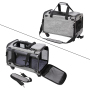 Foldable Pet Stroller Travel Carrier Bag Pet Carrier with Detachable Wheels  for Dogs  Medium Cats