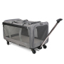 Foldable Pet Stroller Travel Carrier Bag Pet Carrier with Detachable Wheels  for Dogs  Medium Cats