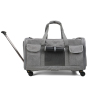 Foldable Pet Stroller Travel Carrier Bag Pet Carrier with Detachable Wheels  for Dogs  Medium Cats