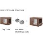 Double Doors Wooden Wire Pet Kennel Dog Crate End Table with Cushion