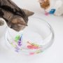 Swimming Robot Fish Toy for Cat and Dog with LED Light, Interactive Cat Dog Toys 4PCS Random Color