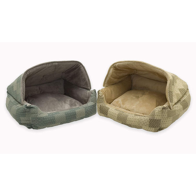 Patchwork Print Pet Bed Use In Living Room For Dog Sleeping