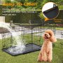 Double-Door Divider Removable Folding Dog Crate for Large Dogs