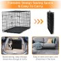 Double-Door Divider Removable Folding Dog Crate for Large Dogs