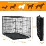 Double-Door Divider Removable Folding Dog Crate for Large Dogs
