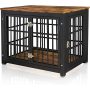 Decorative Wooden Cage Kennel Furniture Pet House End Table Crate for Dogs