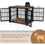 Decorative Wooden Cage Kennel Furniture Pet House End Table Crate for Dogs