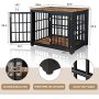 Decorative Wooden Cage Kennel Furniture Pet House End Table Crate for Dogs