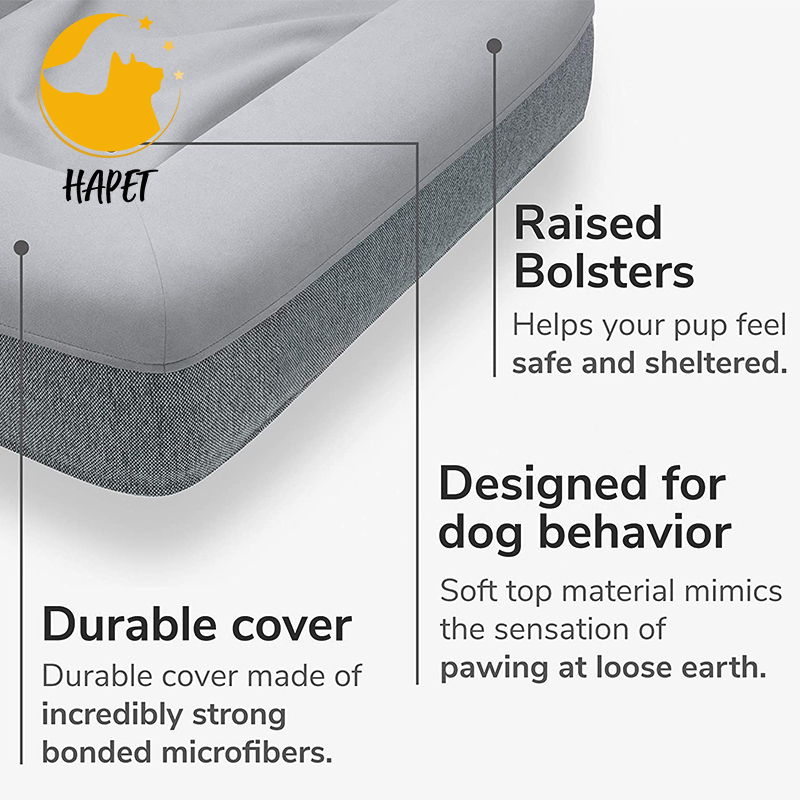 Orthopedic Memory Foam Dog Bed for Small, Medium, Large, Jumbo Dogs, Thick Pet Bed Waterproof Mattress with Washable Cover