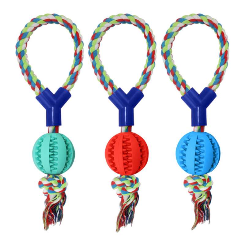 Hot sell Amazon hot pet dog teeth cleaning ball dog rope toy Wholesale