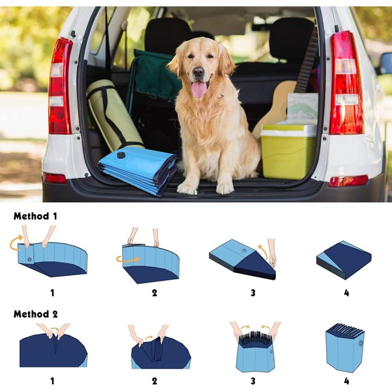 Foldable Dog Pool Portable Pet BathTub Large Indoor & Outdoor Collapsible Bathing Tub for Dogs and Cats
