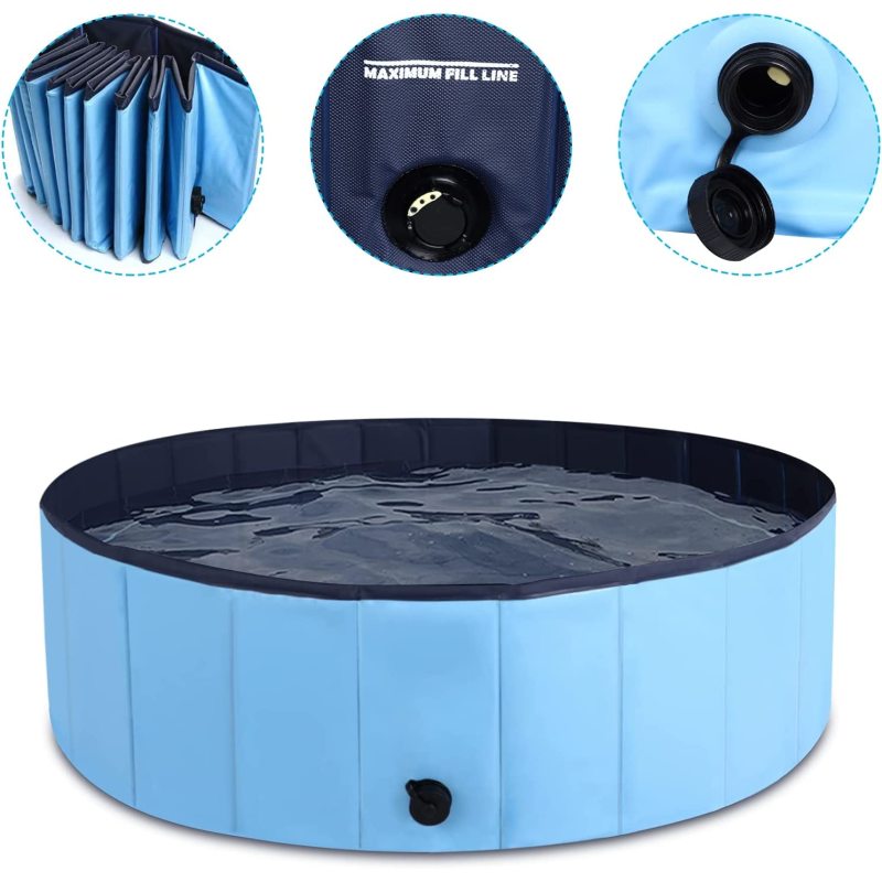 Foldable Dog Pool Portable Pet BathTub Large Indoor & Outdoor Collapsible Bathing Tub for Dogs and Cats