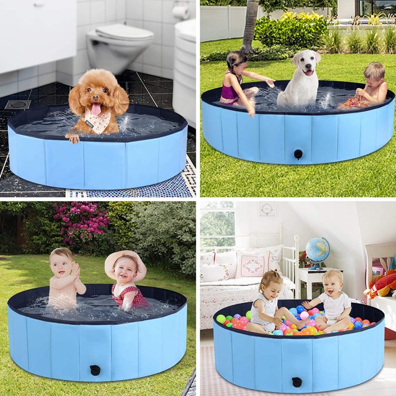 Foldable Dog Pool Portable Pet BathTub Large Indoor & Outdoor Collapsible Bathing Tub for Dogs and Cats