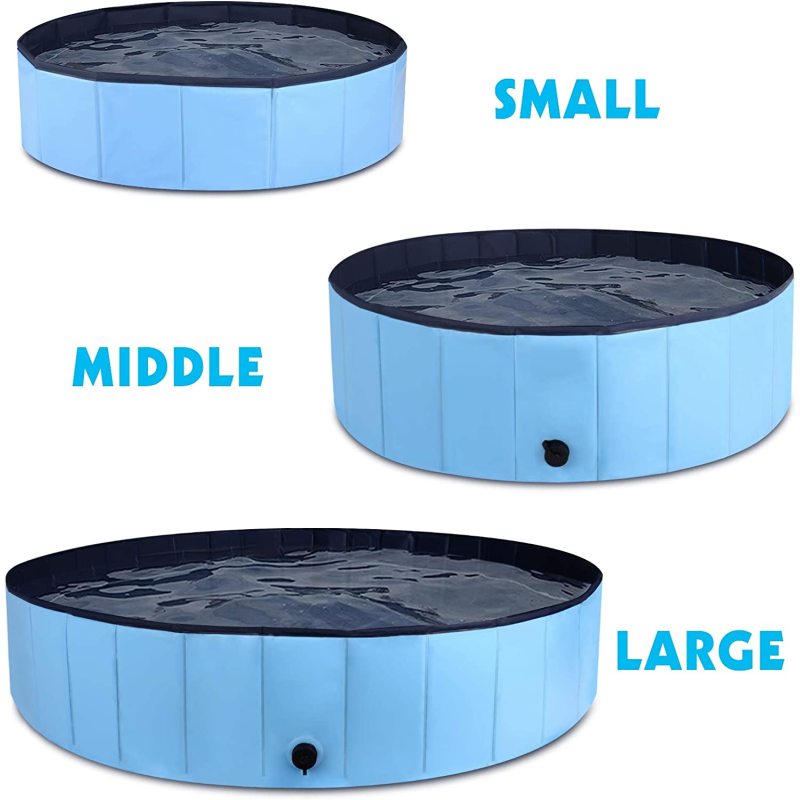 Foldable Dog Pool Portable Pet BathTub Large Indoor & Outdoor Collapsible Bathing Tub for Dogs and Cats