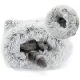 Self Warming Portable Cat Dog Cushion Bed Pad Sack Calming Cave Sleeping Bag Nest Hooded Pet Bed Burrow Hut Plush Pet Bed Mat