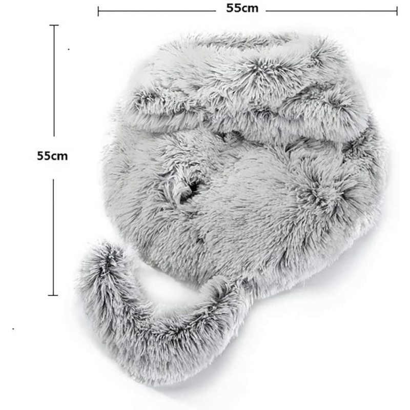 Self Warming Portable Cat Dog Cushion Bed Pad Sack Calming Cave Sleeping Bag Nest Hooded Pet Bed Burrow Hut Plush Pet Bed Mat