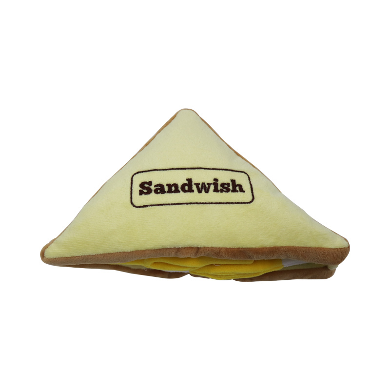 Sandwich Shape Pet Chew Toy for Dogs Pet Toys Plush Dog Chew Stuffed Pet Snuffle Toys