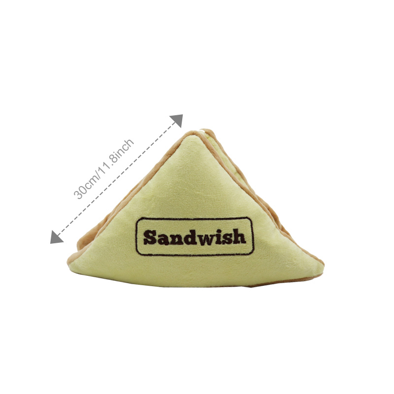 Sandwich Shape Pet Chew Toy for Dogs Pet Toys Plush Dog Chew Stuffed Pet Snuffle Toys