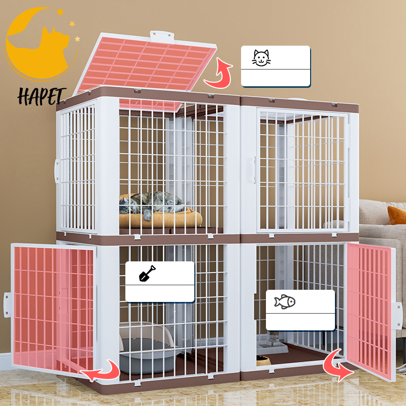 Large Cat Cage Crate Pet Playpen Detachable Dense Metal Wire Ferret Cage Indoor Cat Kennels