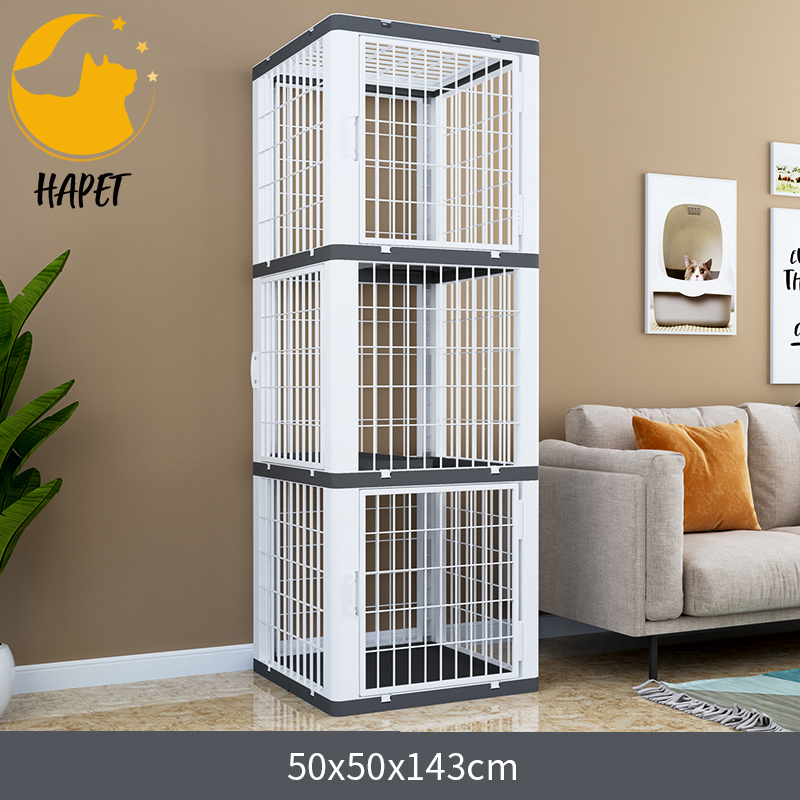 Large Cat Cage Crate Pet Playpen Detachable Dense Metal Wire Ferret Cage Indoor Cat Kennels