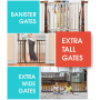 Extra Tall Decor Safety Baby Gate, Fits Openings 28.75-39.75