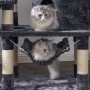 Cat Tree Condo with Sisal Scratching Posts, Perches, Houses, Hammock and Baskets, Cat Tower Furniture Kitty