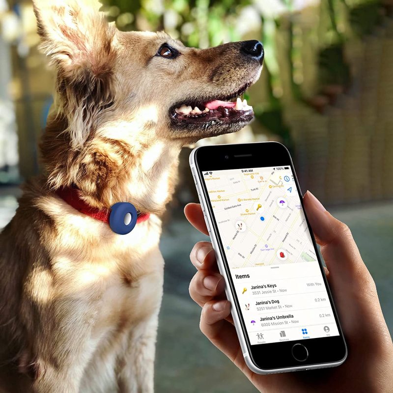Accessories Airtag Dog Collar Holder Silicone Pet Collar Cover Compatible With Small Animal Backpack