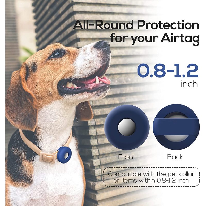 Accessories Airtag Dog Collar Holder Silicone Pet Collar Cover Compatible With Small Animal Backpack