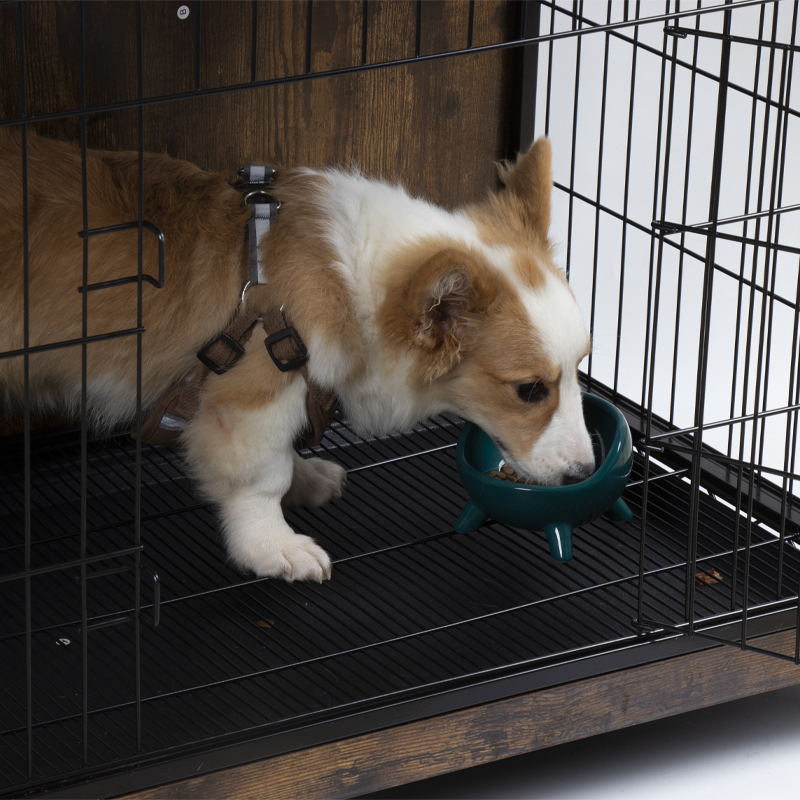 Dog Crate Furniture Decorative Dog Kennel Wooden Pet Furniture with Pull-out Tray