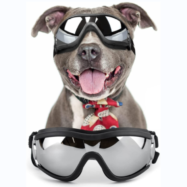 Anti-Dust Snowproof Dog UV Sunglasses Windproof with Elastic Straps For Pet