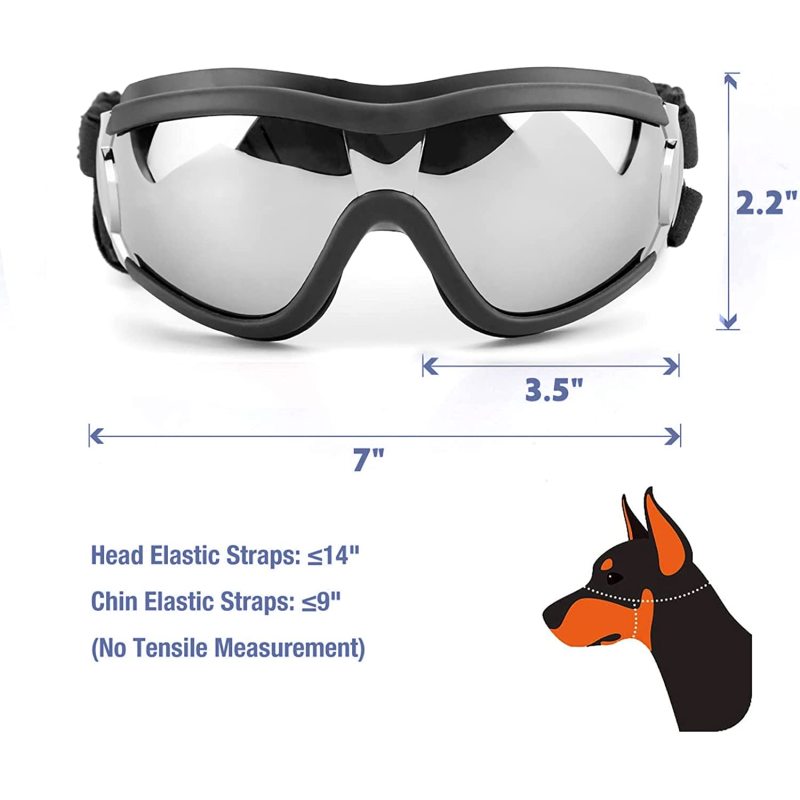 Anti-Dust Snowproof Dog UV Sunglasses Windproof with Elastic Straps For Pet