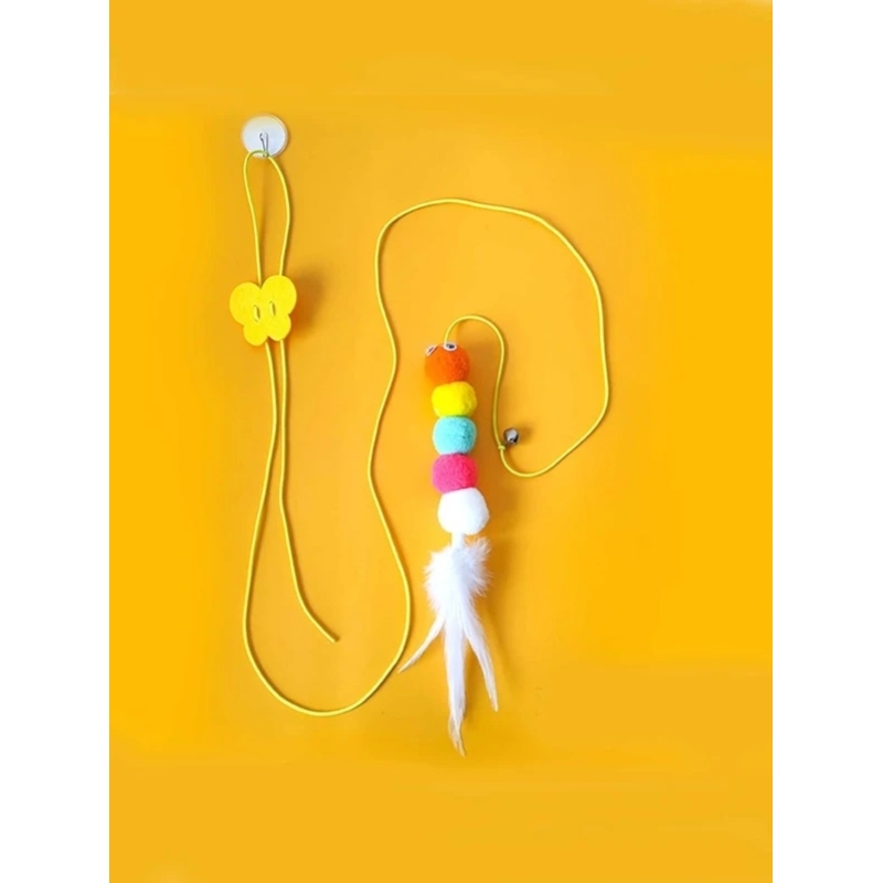 Door hanging Cat  Tease toy self Fun cat Tickling stick Magic device Dragonfly Caterpillar cat products