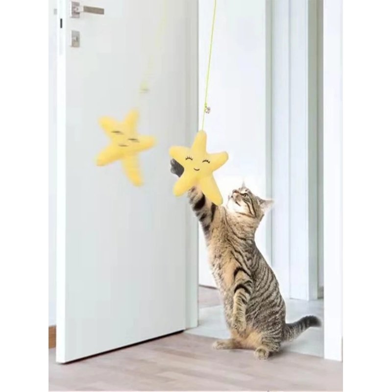 Door hanging Cat  Tease toy self Fun cat Tickling stick Magic device Dragonfly Caterpillar cat products