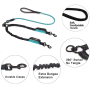 Double Leash Dog Walking Training Retraction Rope Double Dog Leash Reflective Detachable Pet Dog Bungee Elastic Double Leash