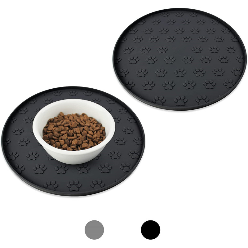 Foldable Pet Placemat Non-Slip Waterproof Pet Feeding Mats Raised Edge Prevents Residue from Spilling onto The Floor