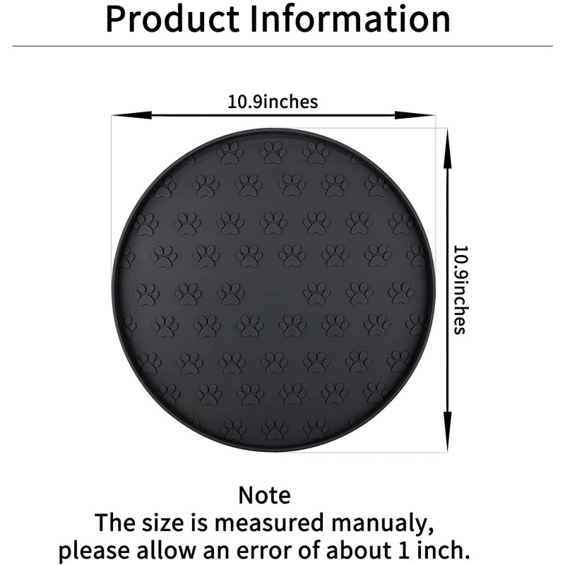 Foldable Pet Placemat Non-Slip Waterproof Pet Feeding Mats Raised Edge Prevents Residue from Spilling onto The Floor