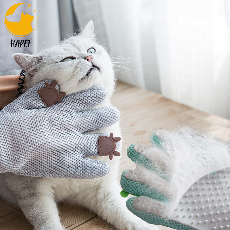 Grooming gloves for cats to float pet hair removal brush dog bath massage comb silicone  pet supplies