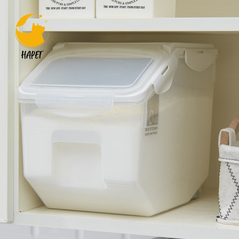 High Quality 10kgs/15kgs/20kgs Pet Dog Cat Food Storage Container Dog Food Seal Storage Container Bin With Seal Ring