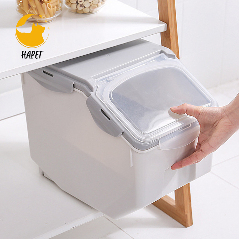 High Quality 10kgs/15kgs/20kgs Pet Dog Cat Food Storage Container Dog Food Seal Storage Container Bin With Seal Ring