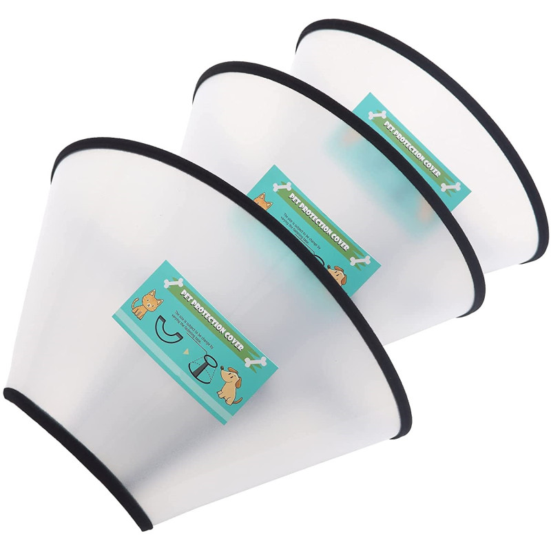 Plastic Dog Cone Collar for Dogs After Surgery Recovery Collar Adjustable