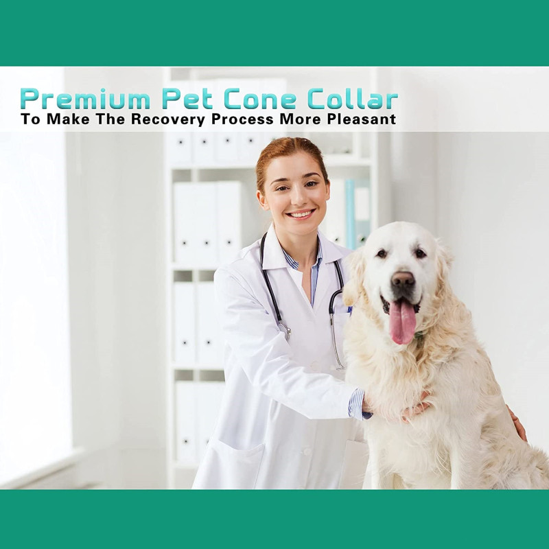 Plastic Dog Cone Collar for Dogs After Surgery Recovery Collar Adjustable