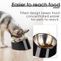 Tilted Angle Bulldog Bowl Pet Feeder 15 Degree Slanted Bowl for Dogs and Cats Stainless Steel Pet Bowl