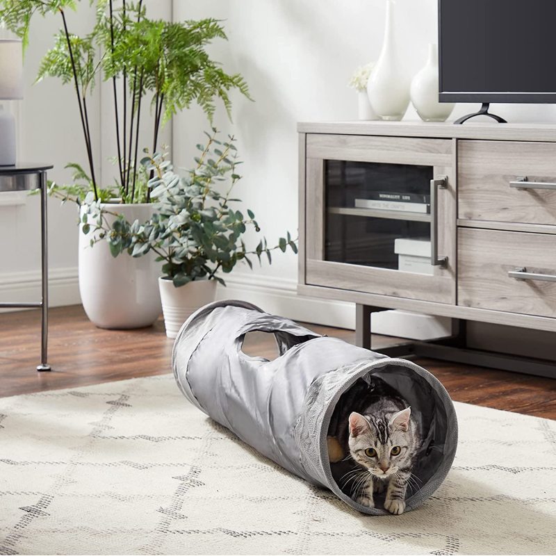 Oxford Foldable Cat Tunnel Crinkle Toy for Indoor Cats