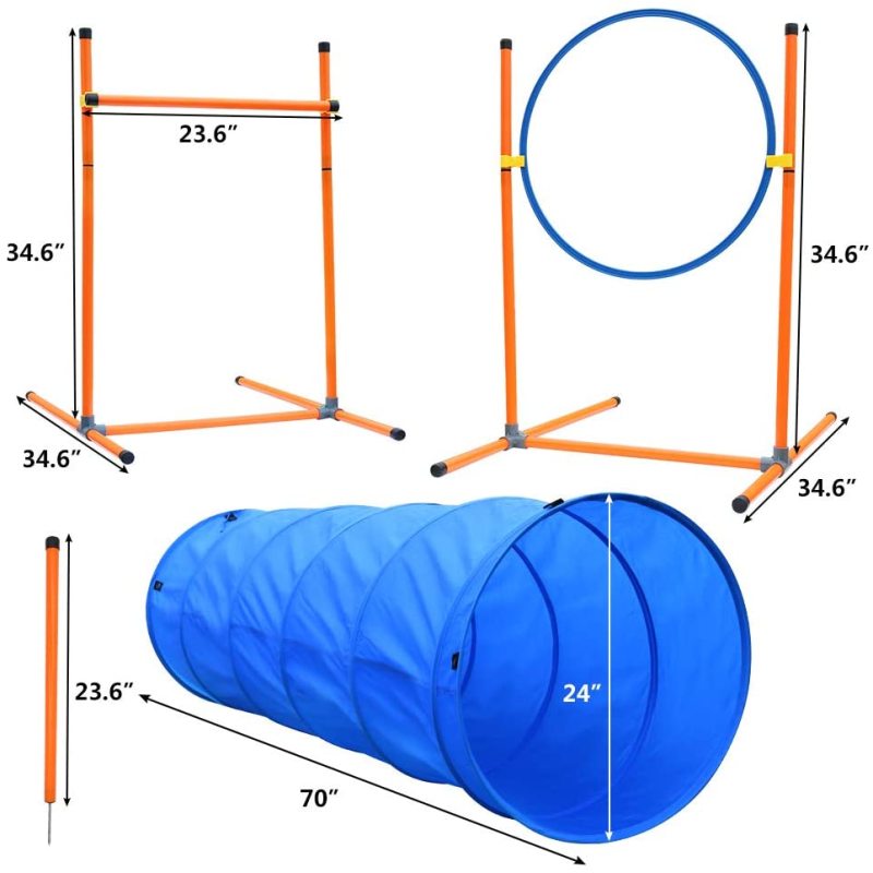 Dog Agility Course Equipment Obstacle Agility Training Starter Kit for Dog And Pet Outdoor Games