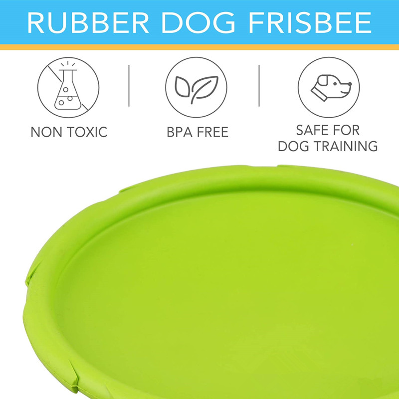 Nature Rubber Floating Dog Flying Disc for Water Pool Beach